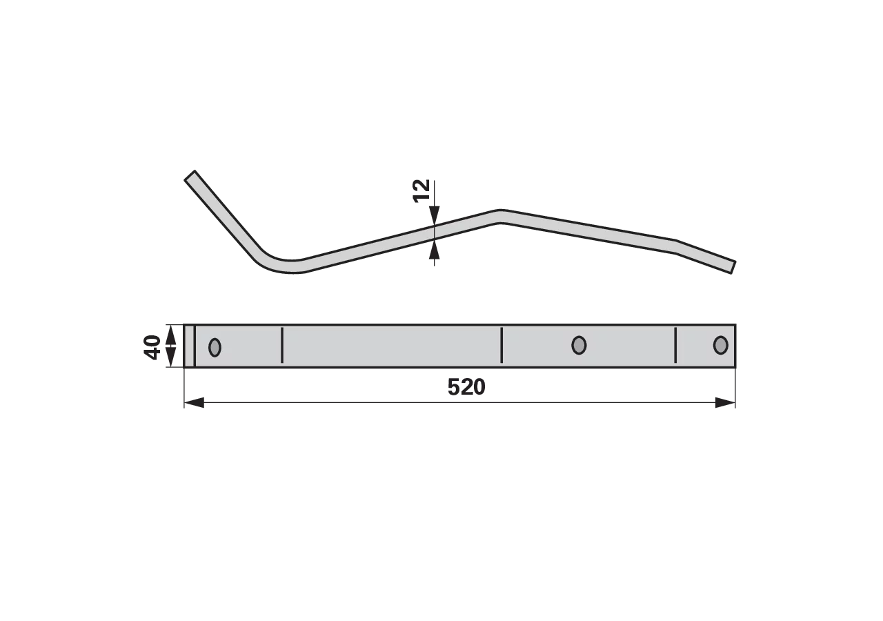 Zinkenarm L 520 mm, klein Fella 123755 Fella