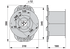 Mähscheibe AD 310 mm, mit Hut, außen Fella 426143 Fella