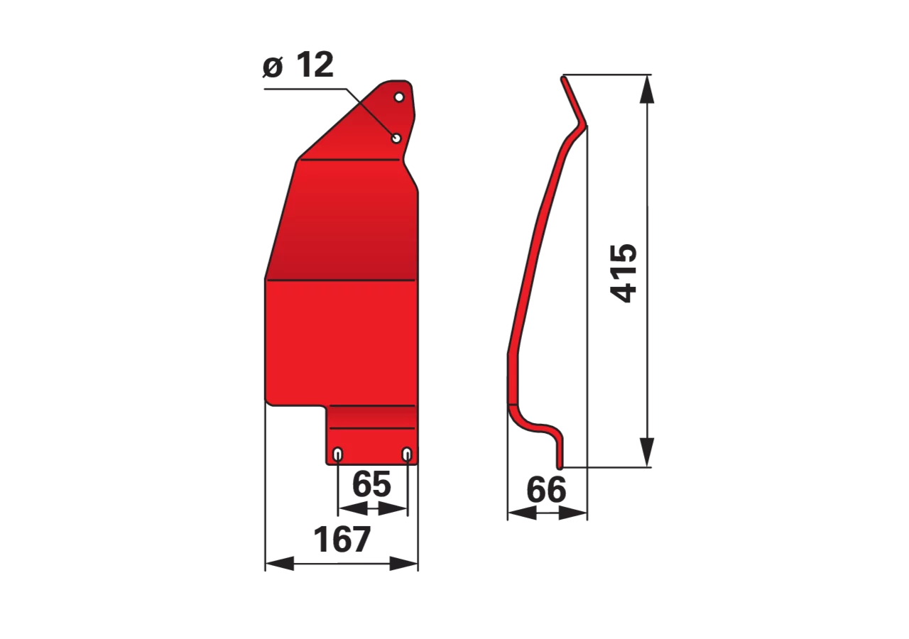 Verschleißkufe links Fella 136097 Fella
