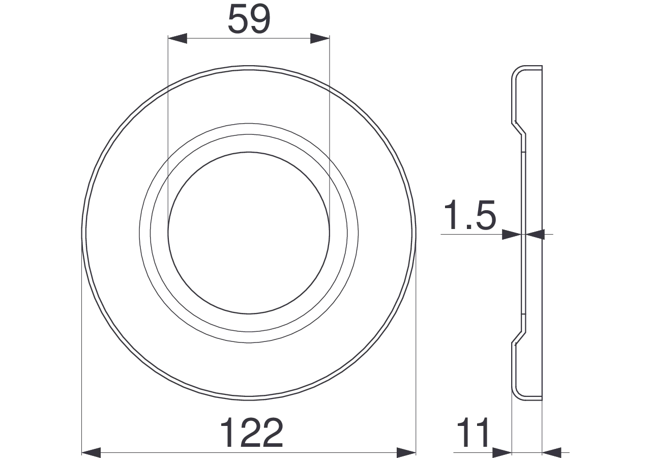 Flanschnabedeckel AD 122 mm – passend für Fella 140120 GartenShop24