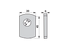 Unterlage L 30 x B 45 x S 6 mm Fella 160089 Fella
