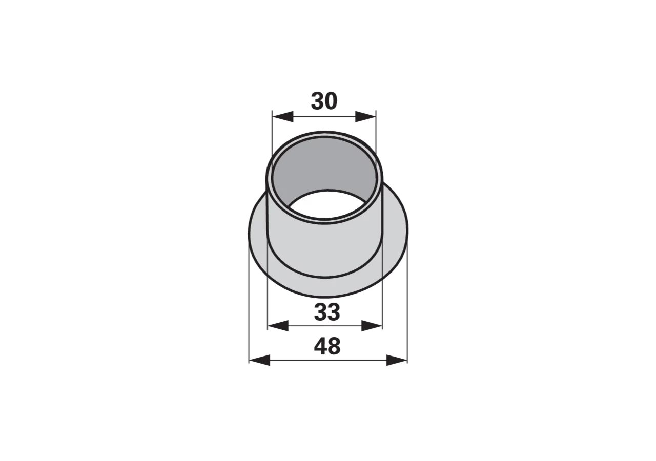 Buchse AD 48 x ID 30 x L 28 mm Fella 162393 Fella