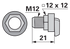 Messerhalterschraube M12 x 21 mm Fella 426883 Fella