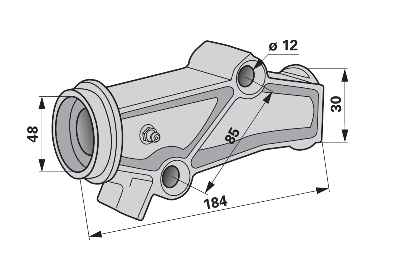 Lagerrohr ID 48/30 mm Fella 498199 Fella