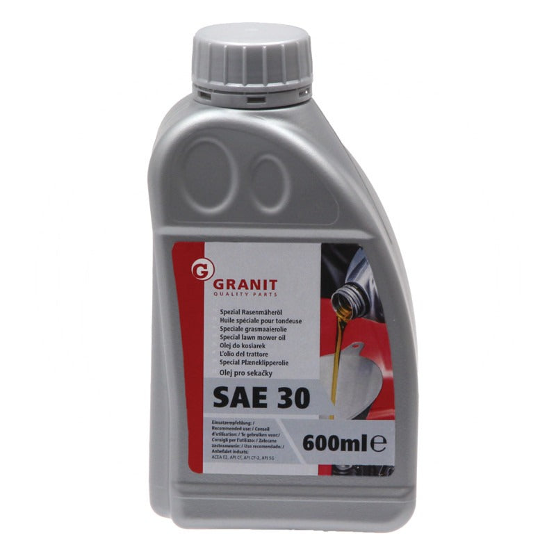 GRANIT Spezial Rasenmäheröl SAE 30 Gebinde 0,6 Liter Flasche
