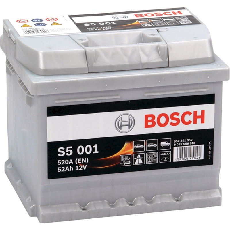 BOSCH Batterie S5 001 12 V / 52 Ah – 207 mm