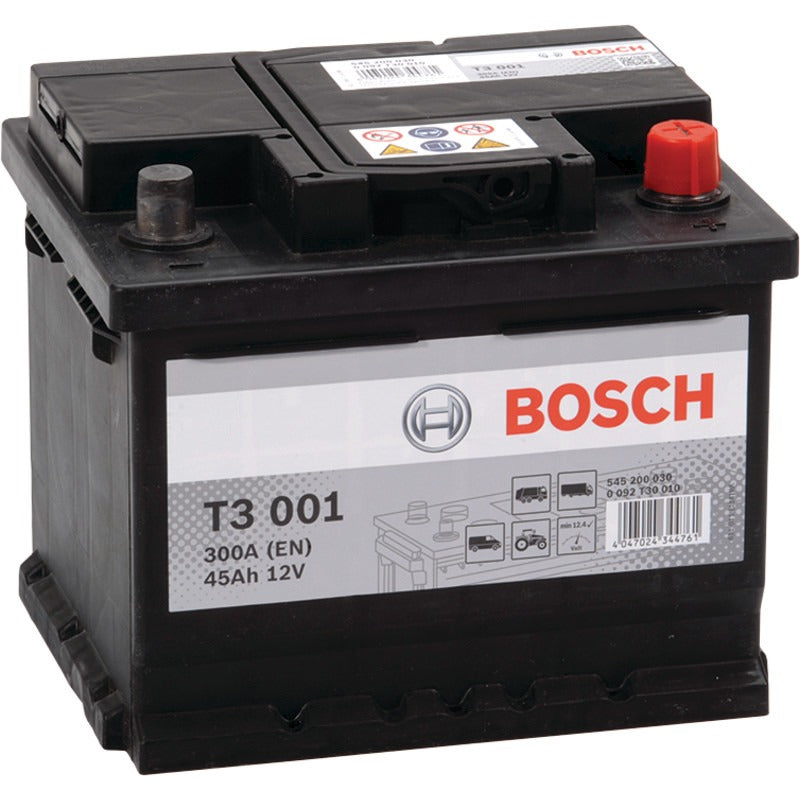 BOSCH Batterie T3 001 12 V / 45 Ah – 207 mm