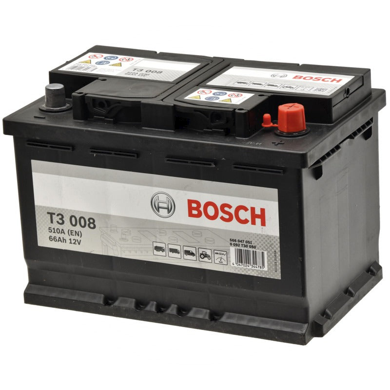 BOSCH Batterie T3 008 12 V / 66 Ah – 278 mm – 0092T30080