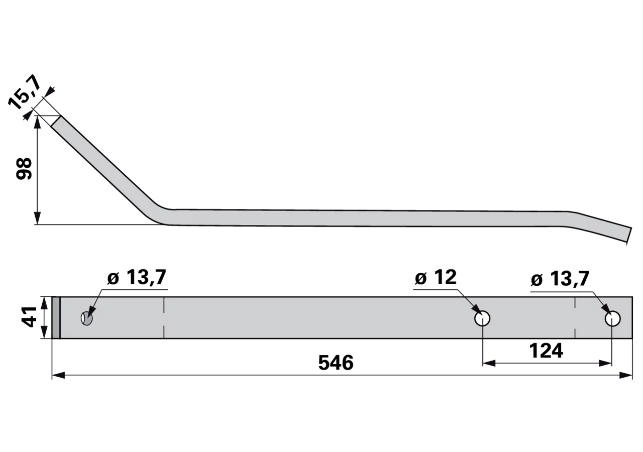 Zinkenträger L 546 mm Stoll 0670220 Stoll