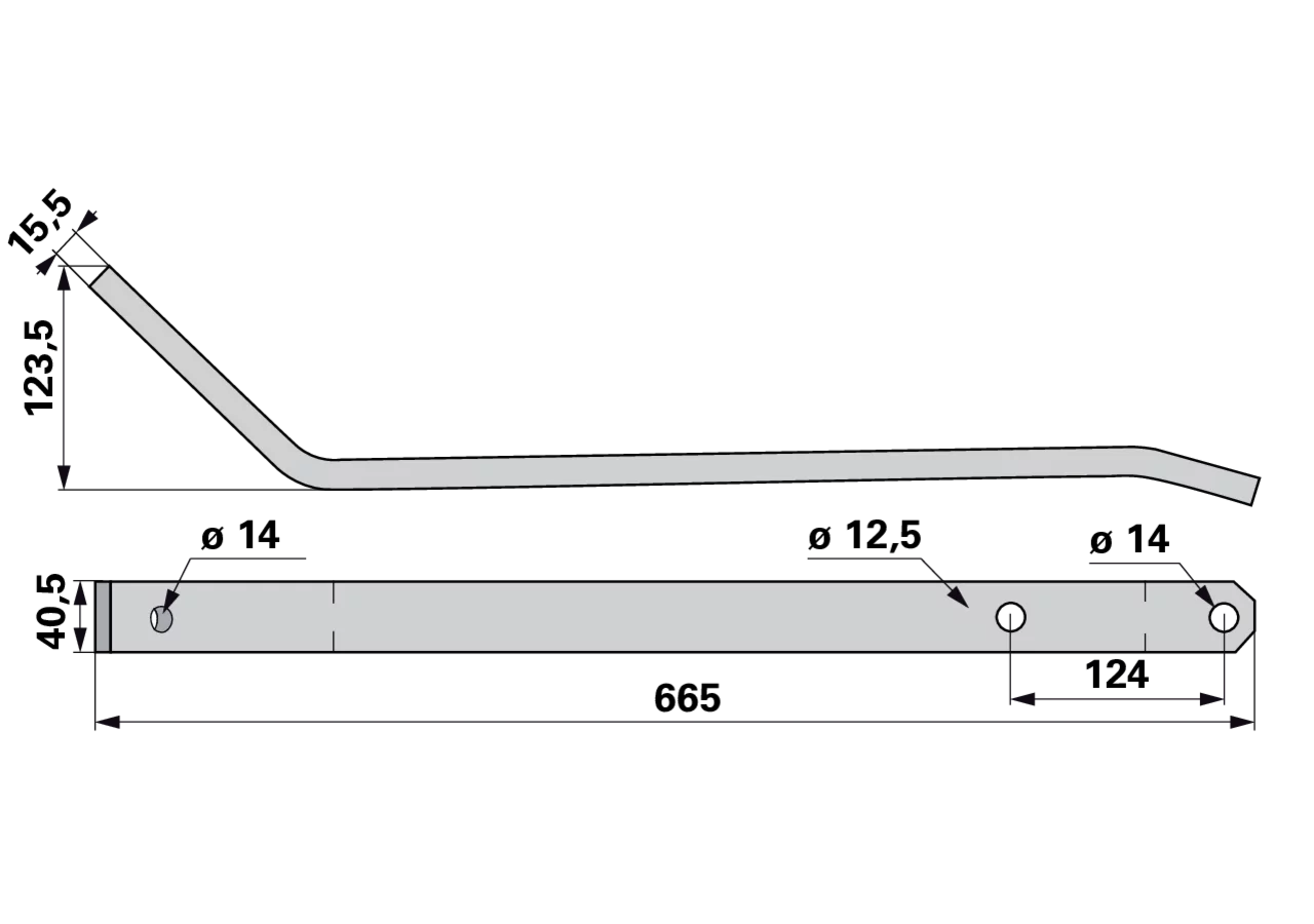 Zinkenträger L 665 mm Stoll 0673610 Stoll