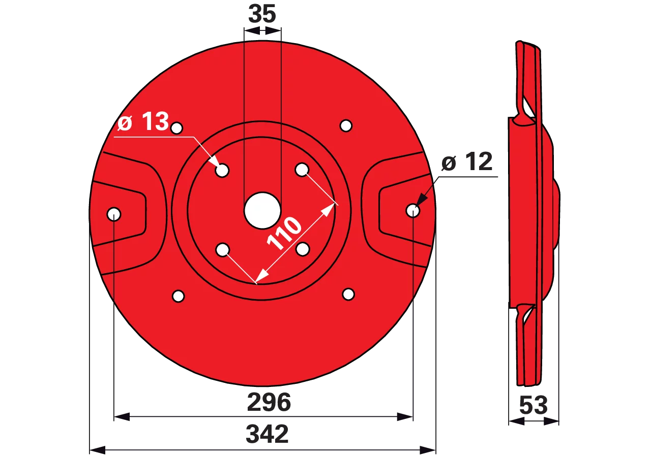 Tellerscheibe AD 342 mm Stoll 1124150 GartenShop24