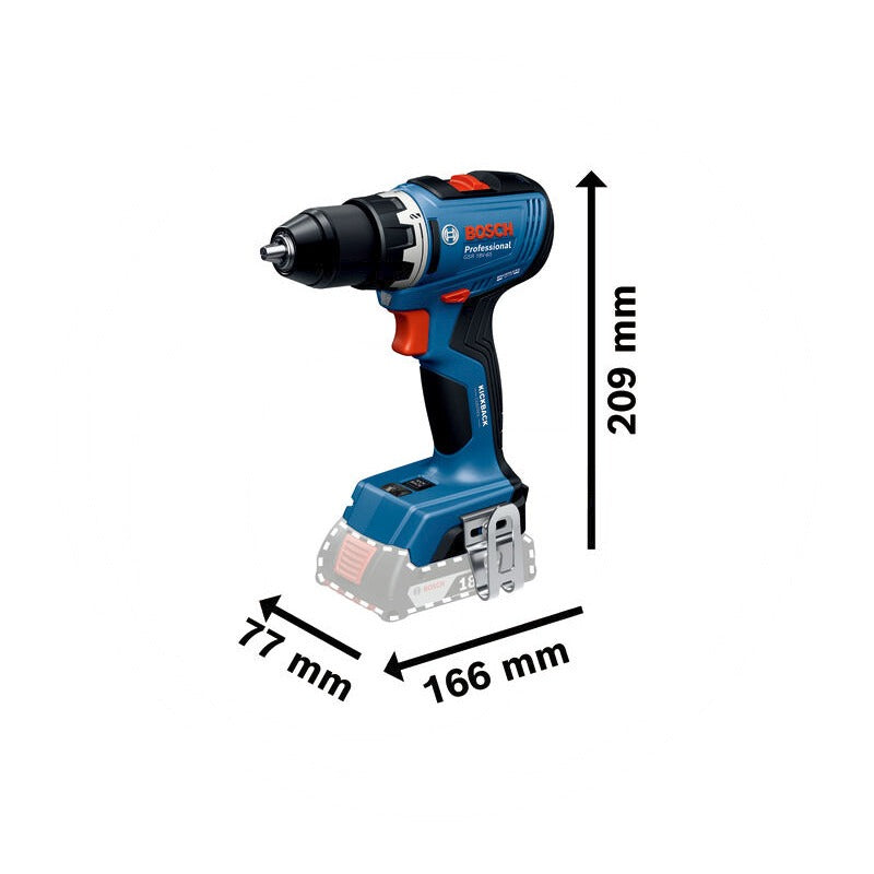BOSCH 18V Akku-Bohrschrauber – 166 mm Technische Daten • Bohrfutter: 13-mm-Sch – Bild 5