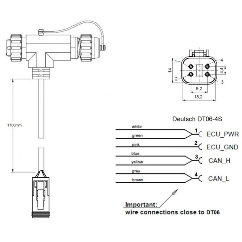 GRANIT Isobus InCab T-Adapter – 1.700 mm – Bild 2