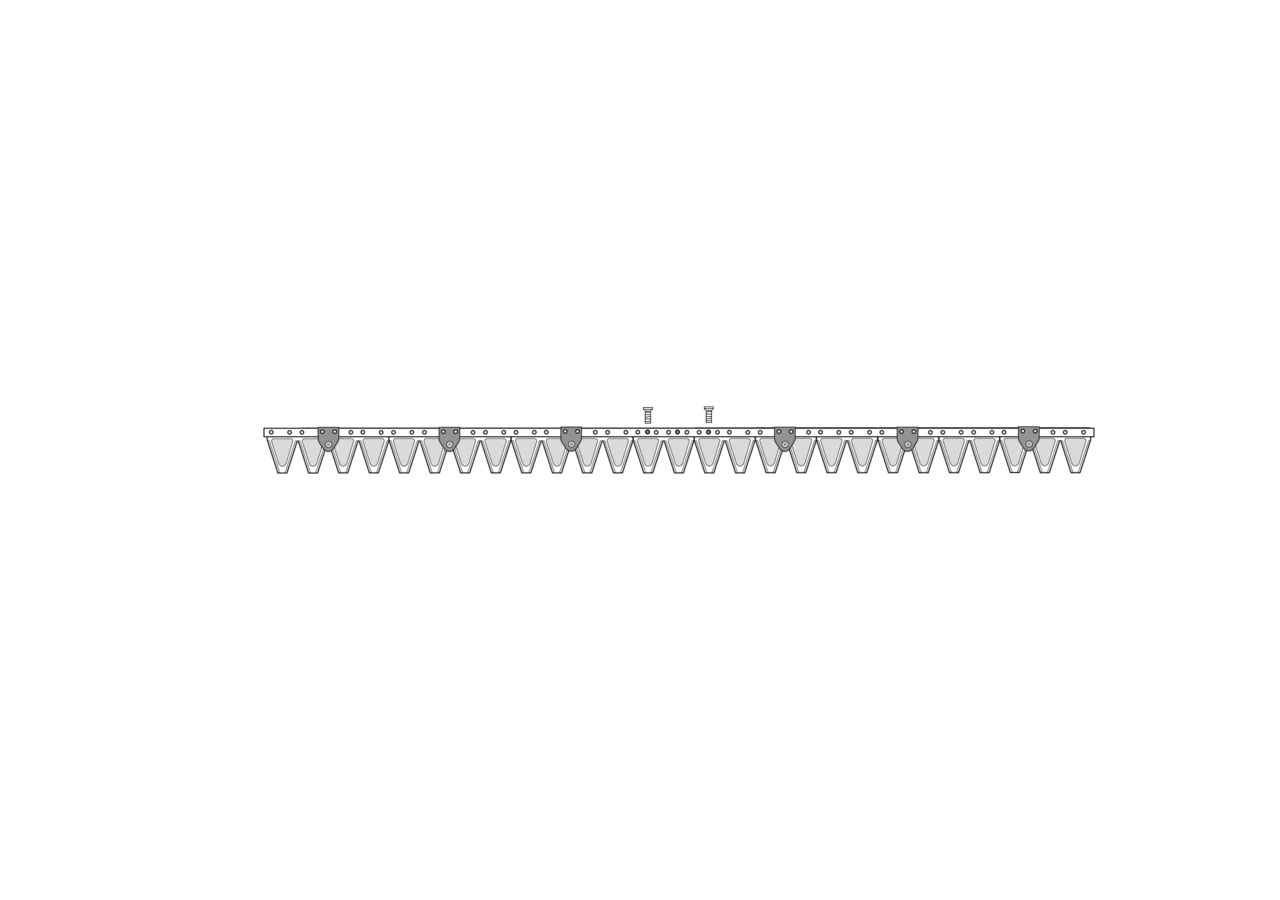 Mähmesser L 137 cm, 27 Klingen, glatt ESM 2500310 ESM