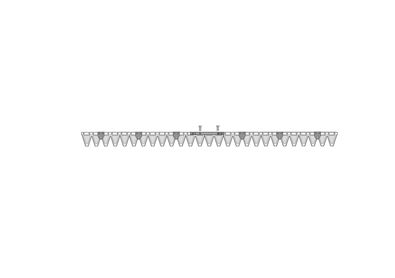 Mähmesser L 137 cm, 27 Klingen, glatt ESM 2510460 ESM