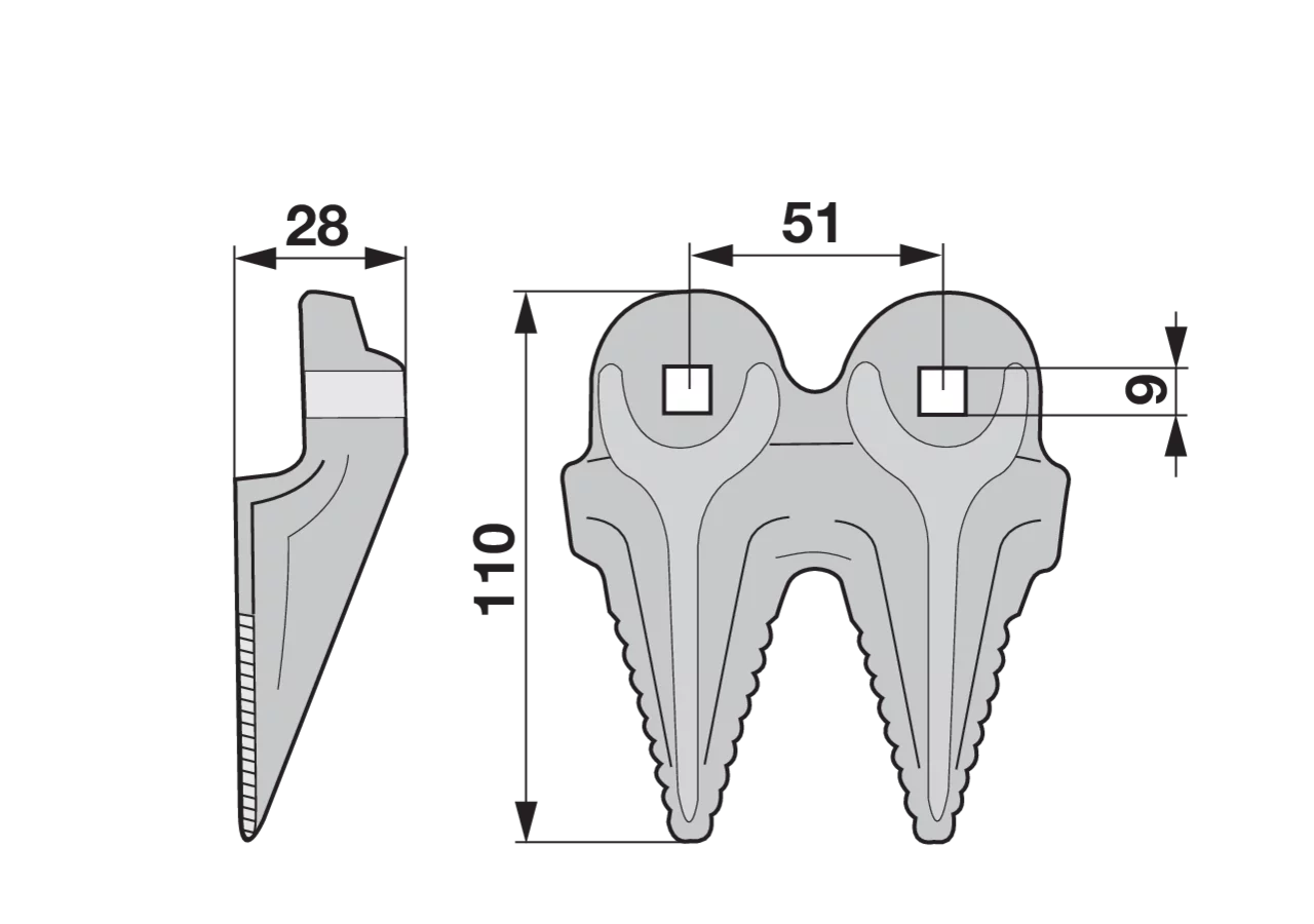 Doppelfinger L 110 mm, LA 51 mm ESM 3310240 ESM