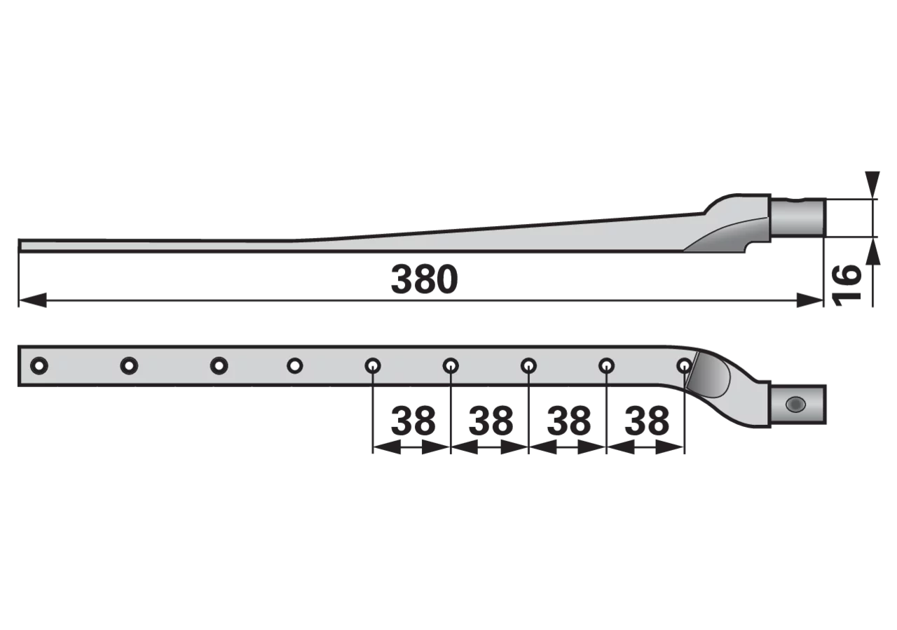 Obermesserkopf L 380 mm ESM 3450610 ESM
