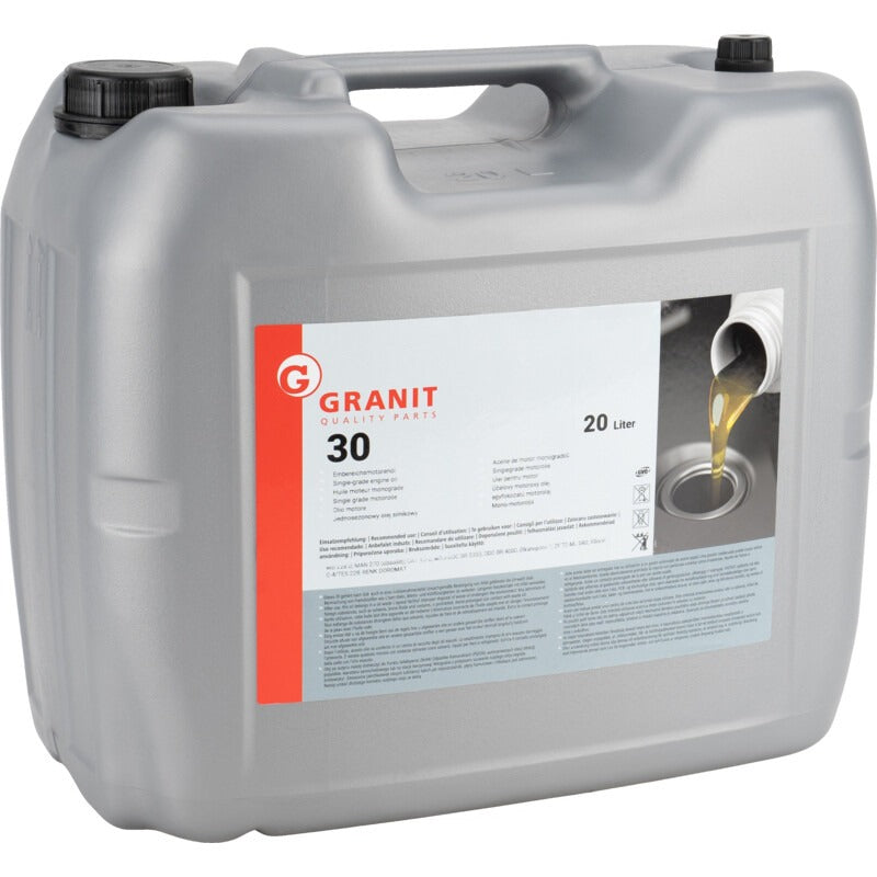 GRANIT Einbereichsmotorenöl HDS 30 Gebinde 20 Liter