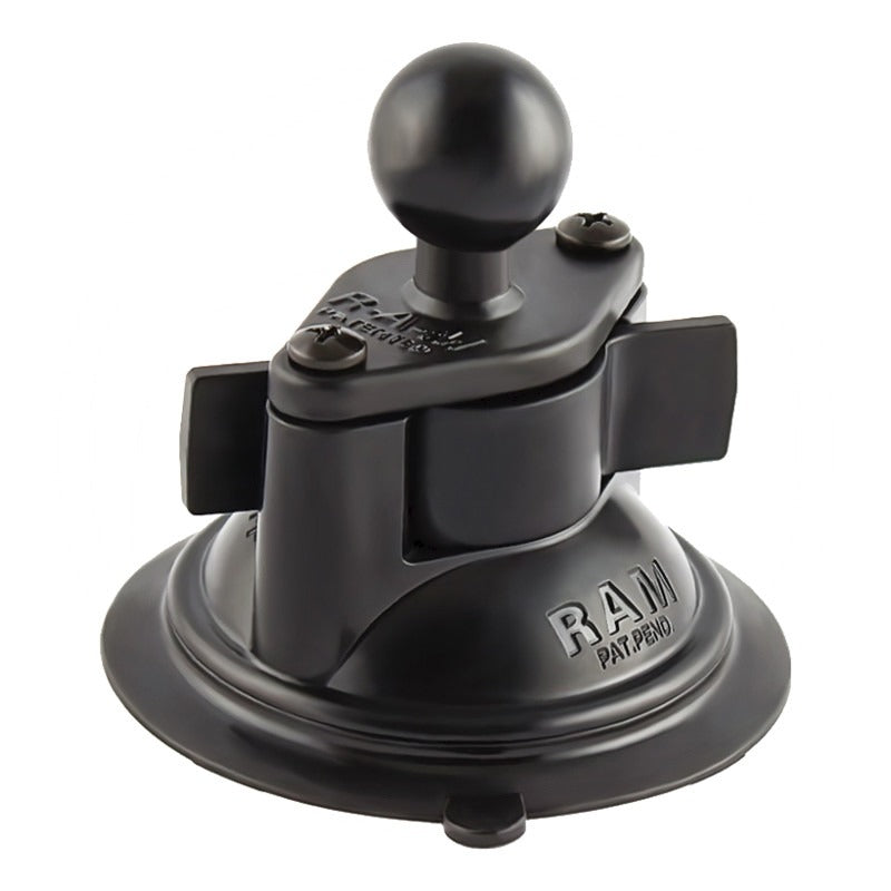 RAM MOUNTS Twist-Lock Saugfuß (B-System) passend für Verbindungsarme / Gerätehalter etc. mit Aufnahme für B-Kugel u. a. – RAM-B-224-1U