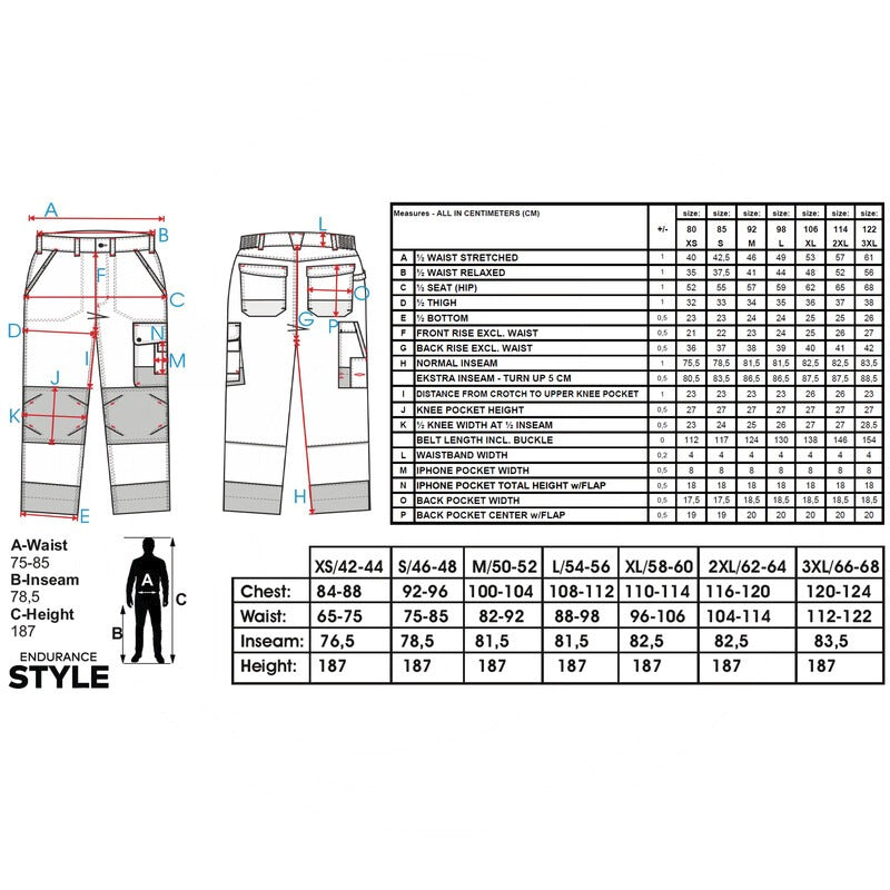 GRANIT ENDURANCE STYLE Arbeitshose DIAMOND Kleidergröße EU XL