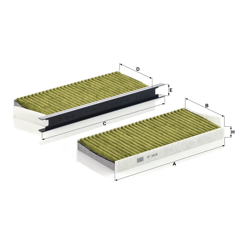 MANN FILTER Innenraumfilter FP 2418-2 MANN FILTER