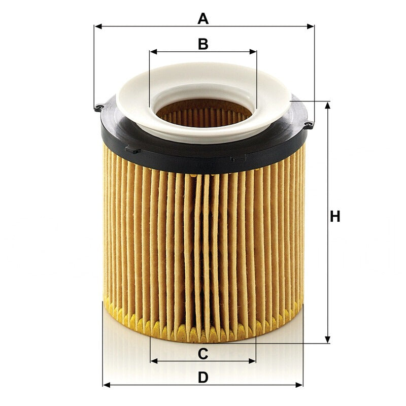 MANN FILTER Oelfilterelement metallfrei HU 8002XKIT MANN FILTER