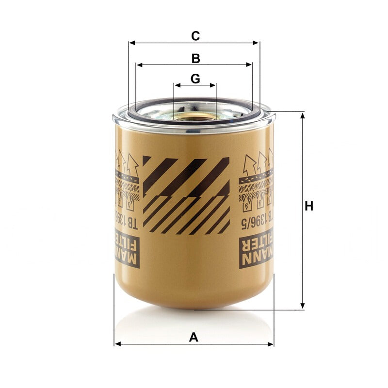 MANN FILTER Trockenmittelbox mit Koaleszensfilter (Gold) • für verlängertes Wechselintervall TB 1396/5X MANN FILTER