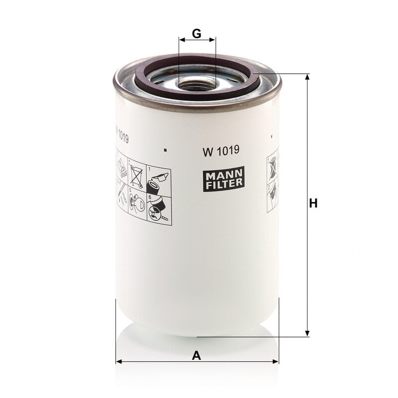 MANN FILTER Hydraulik- / Getriebeölfilter W 1019 MANN FILTER