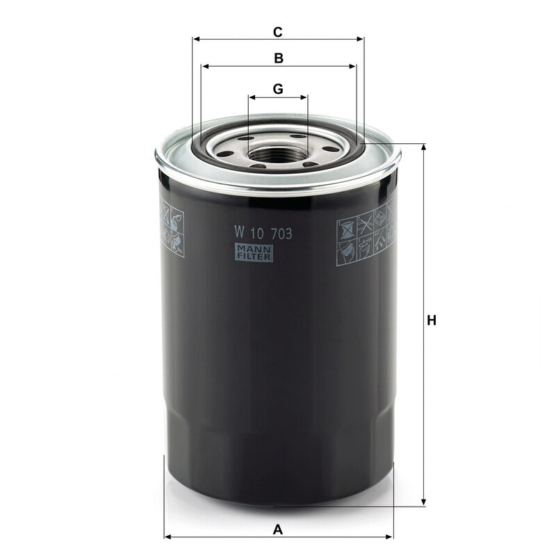 MANN FILTER Schmierölwechselfilter W 10703 MANN FILTER