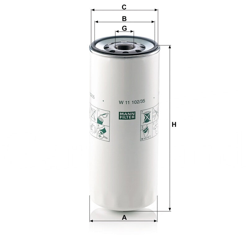 MANN FILTER Motoroelfilter W 11102/35 MANN FILTER