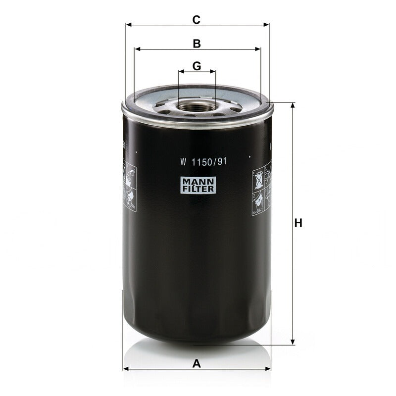 MANN FILTER Schmierölwechselfilter W 1150/91 MANN FILTER