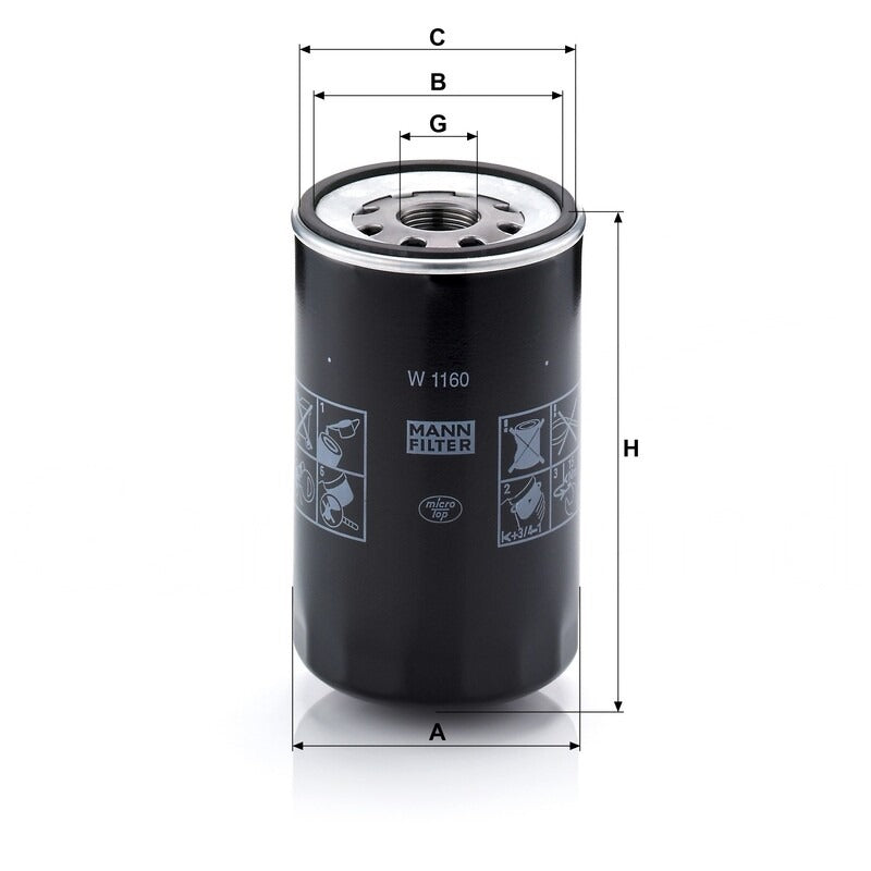 MANN FILTER Motorölfilter W 1160 MANN FILTER