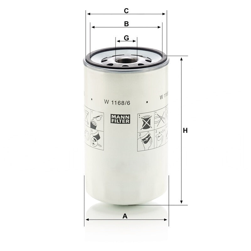 MANN FILTER Motorölfilter W 1168/6 MANN FILTER
