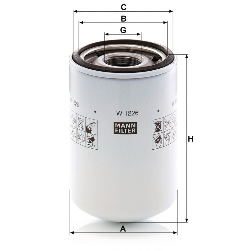MANN FILTER Motorölfilter W 1226 MANN FILTER