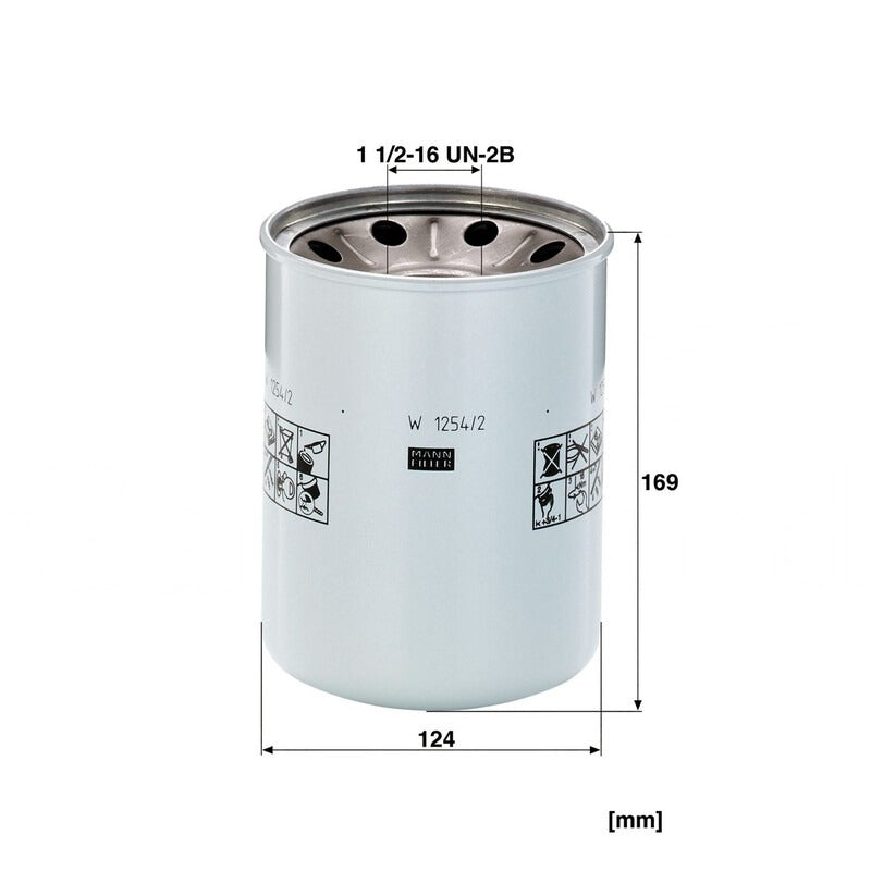 MANN FILTER Hydraulikfilter W 1254/2X MANN FILTER