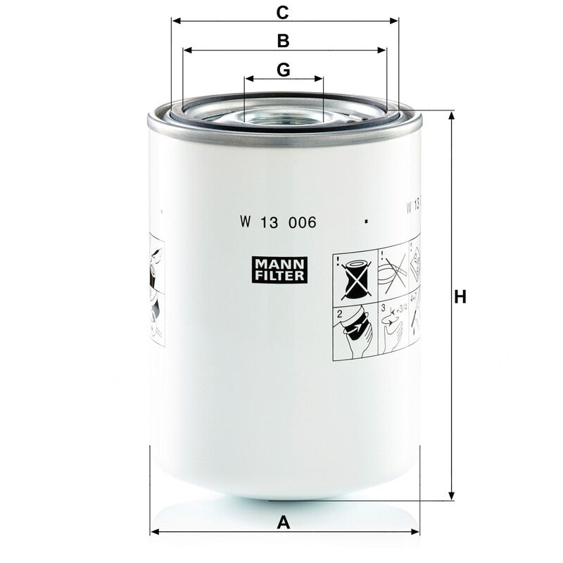 MANN FILTER Schmieroelwechselfilter W 13006 MANN FILTER