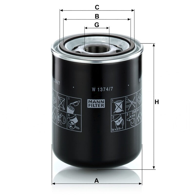 MANN FILTER Motorölfilter W 1374/7 MANN FILTER
