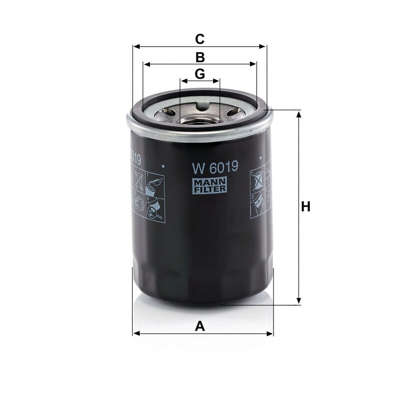 MANN FILTER Schmierölwechselfilter W 6019 MANN FILTER