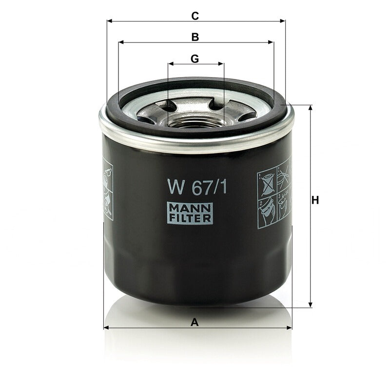 MANN FILTER Motorölfilter W 67/1 MANN FILTER