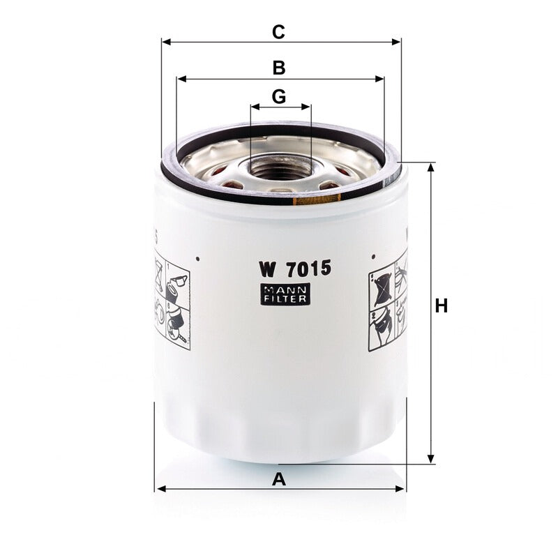 MANN FILTER Schmieroelwechselfilter W 7015 MANN FILTER
