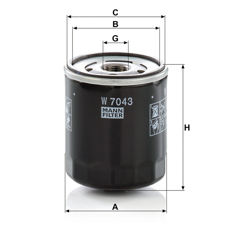 MANN FILTER Schmierölwechselfilter W 7043 MANN FILTER