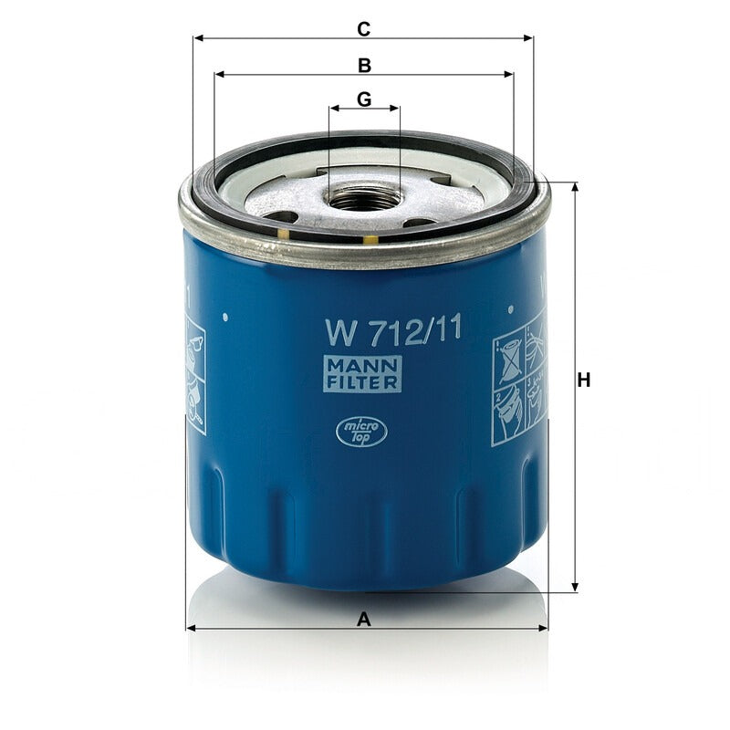 MANN FILTER Ölfilter W 712/11 MANN FILTER
