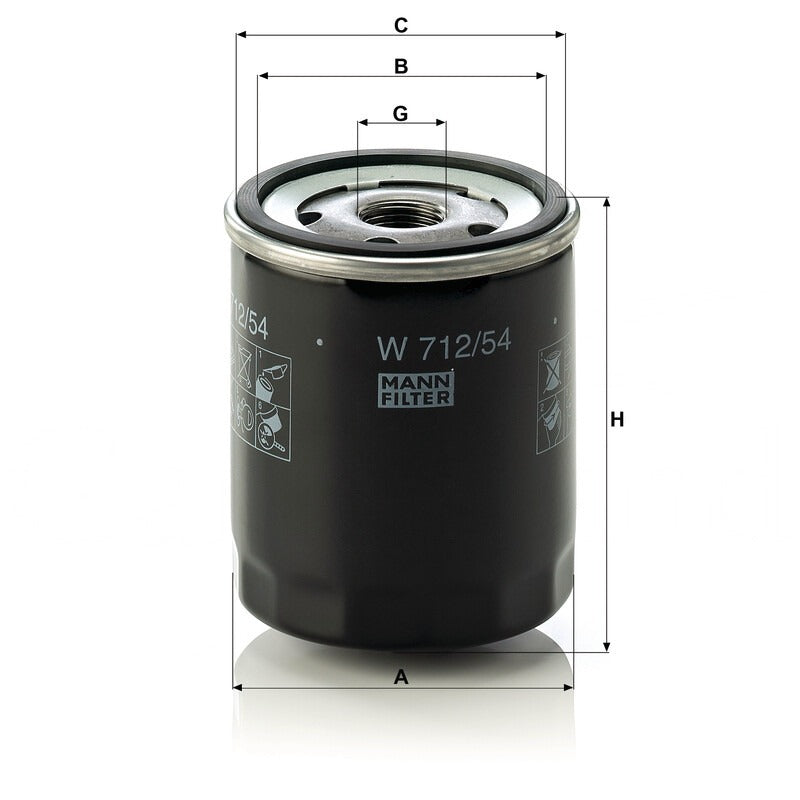 MANN FILTER Ölfilter W 712/54 MANN FILTER