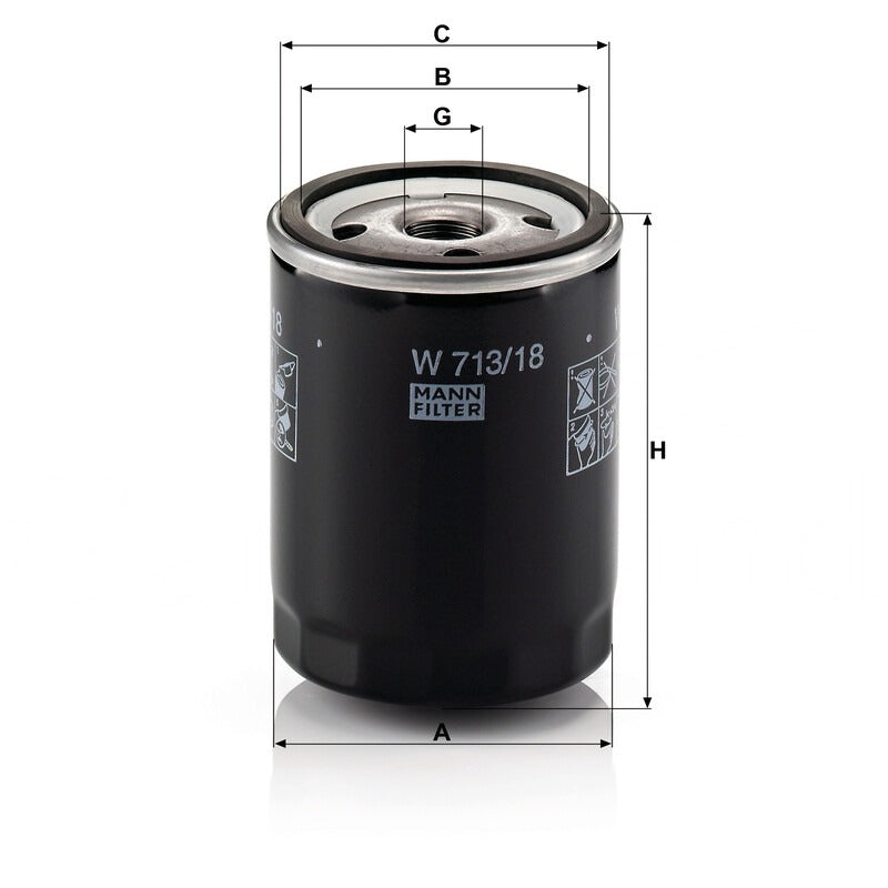 MANN FILTER Motorölfilter W 713/18 MANN FILTER