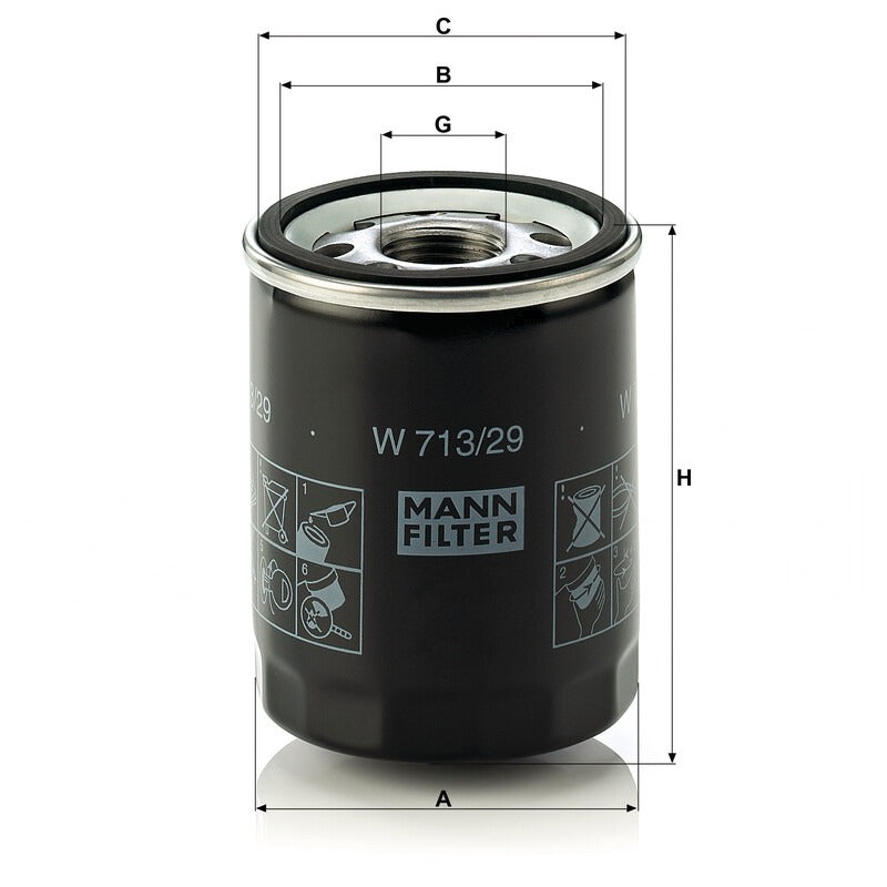 MANN FILTER Ölfilter W 713/29 MANN FILTER