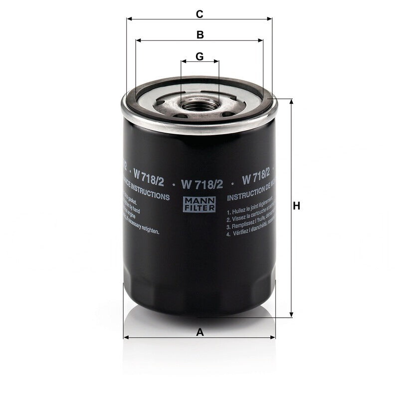 MANN FILTER Ölfilter W 718/2 MANN FILTER