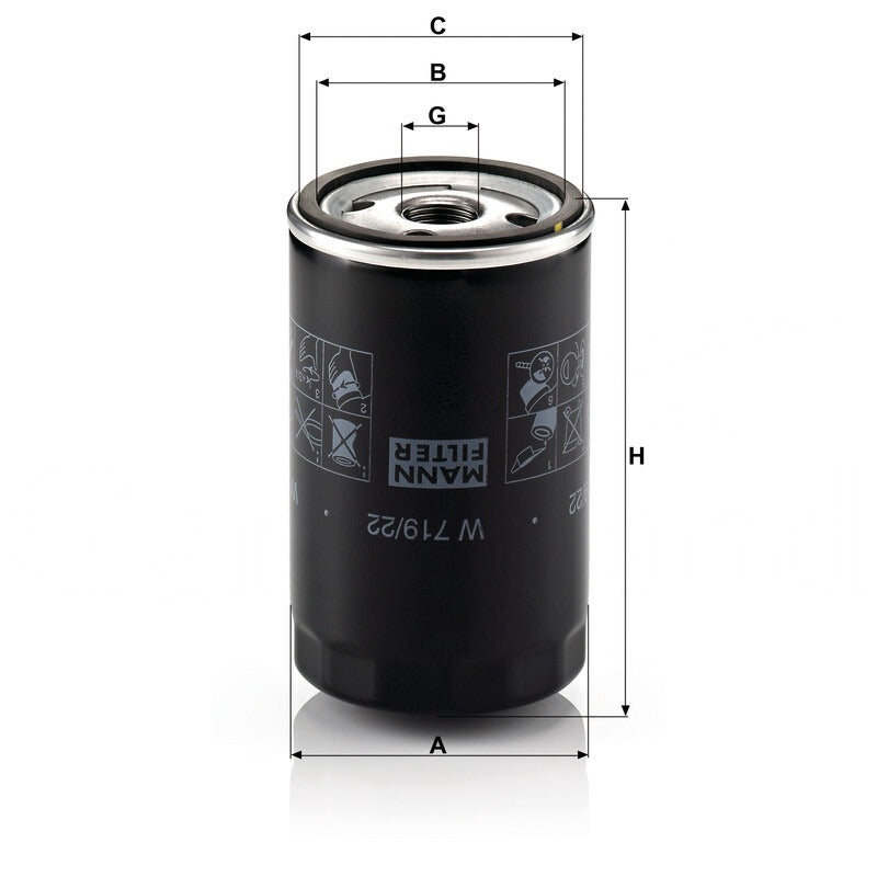 MANN FILTER Ölfilter W 719/22 MANN FILTER