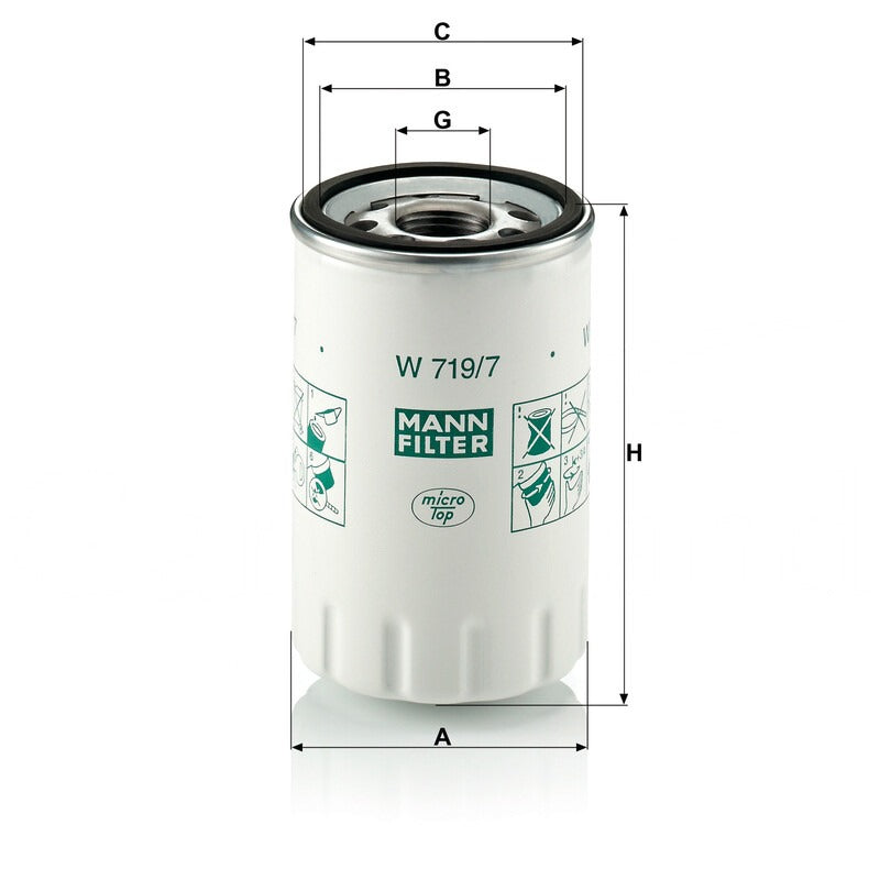 MANN FILTER Ölfilter W 719/7 MANN FILTER