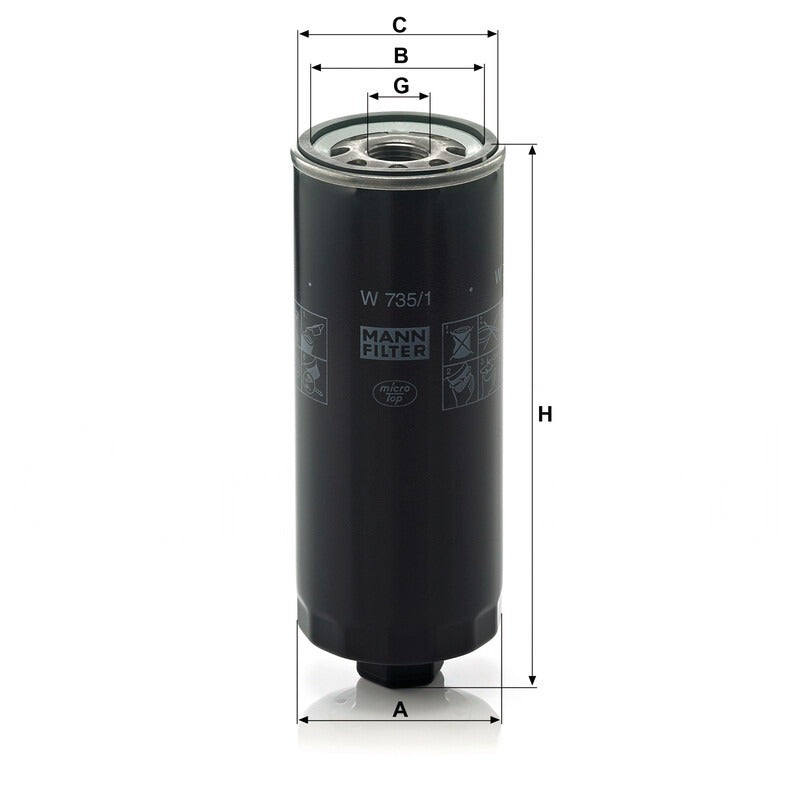 MANN FILTER Ölfilter W 735/1 MANN FILTER
