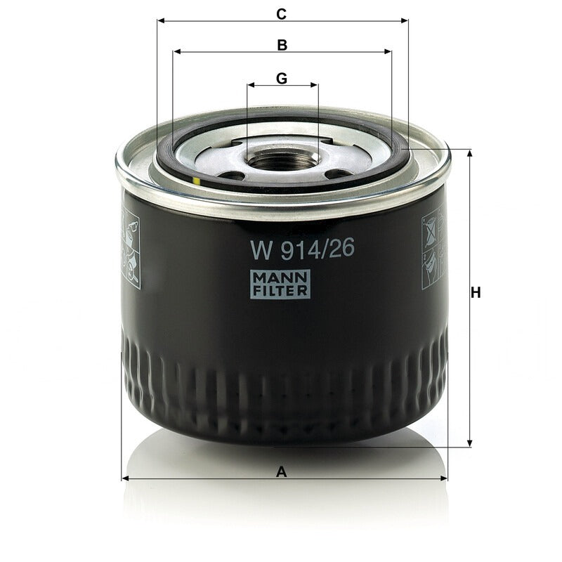 MANN FILTER Ölfilter W 914/26 MANN FILTER